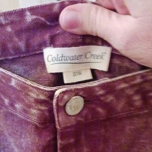 Coldwater Creek Maroon Denim Pants